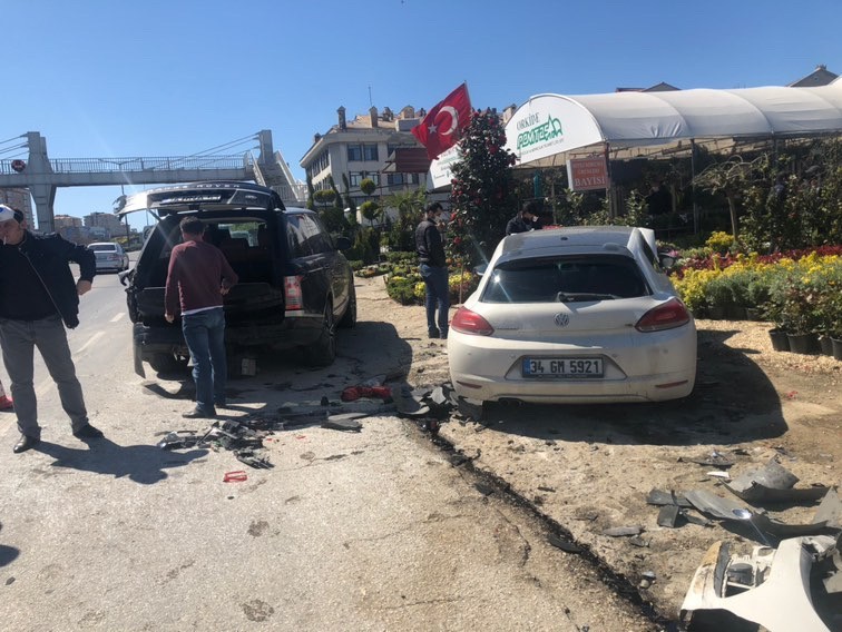 E-5’te 6 araçlı zincirleme kaza kamerada