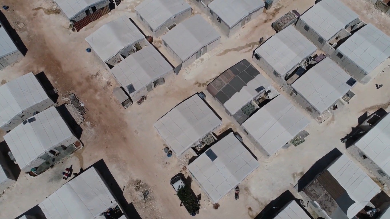 Suriye'de inşa edilen briket evler havadan görüntülendi