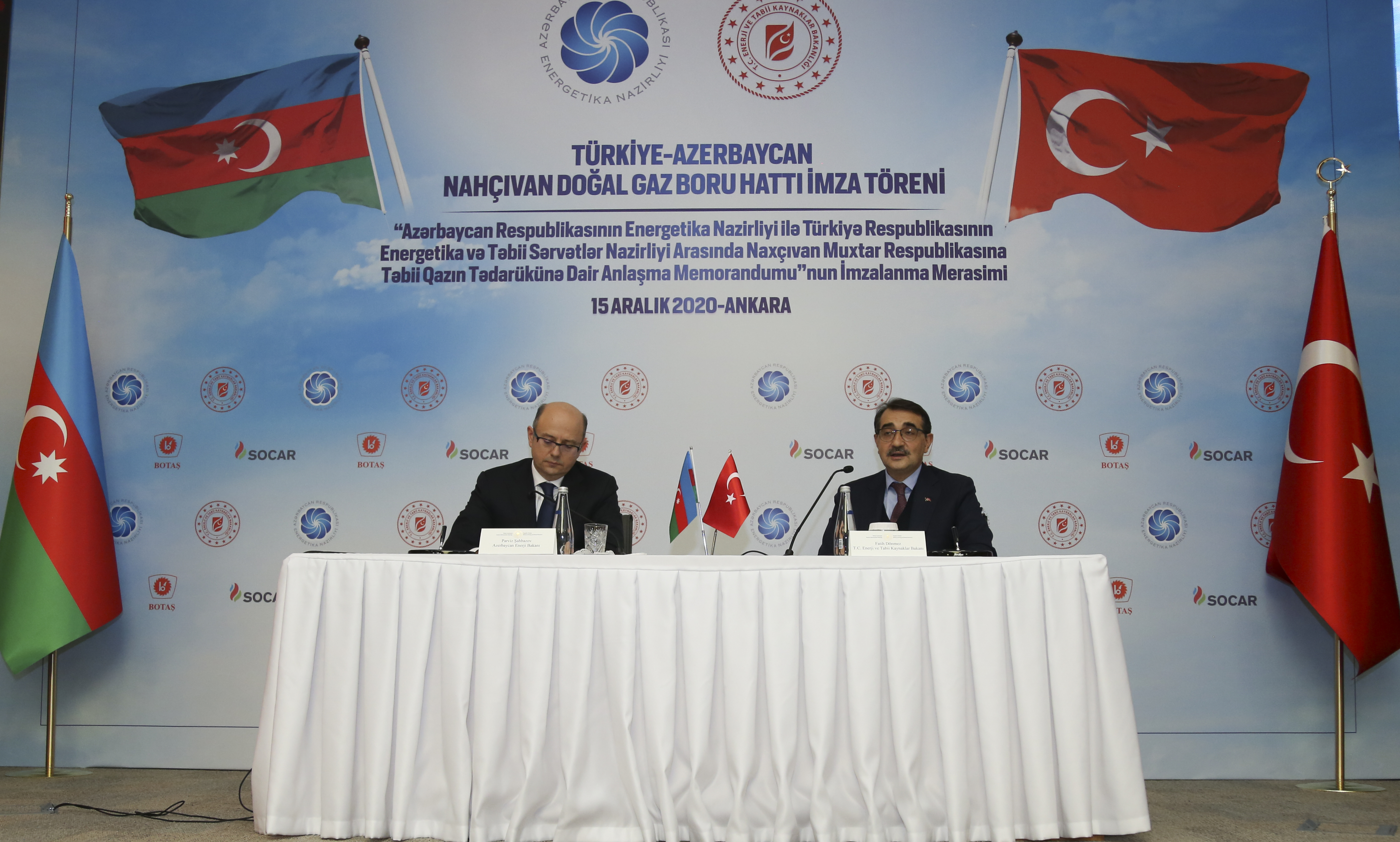 ‘Türkiye-Azerbaycan (Nahçıvan) Doğalgaz Boru Hattı’ anlaşması imzalandı