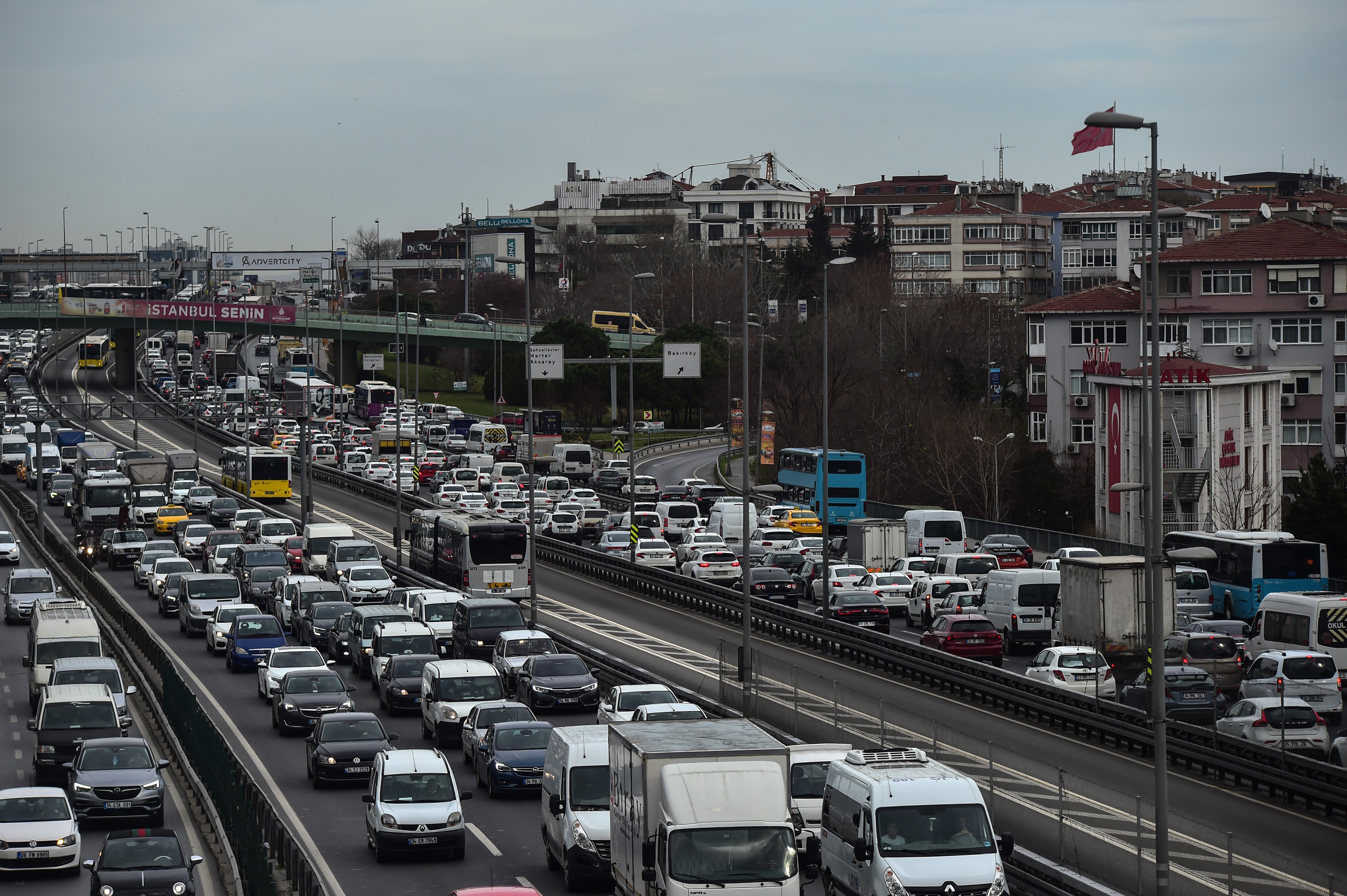 İstanbul’da trafik yoğunluğu