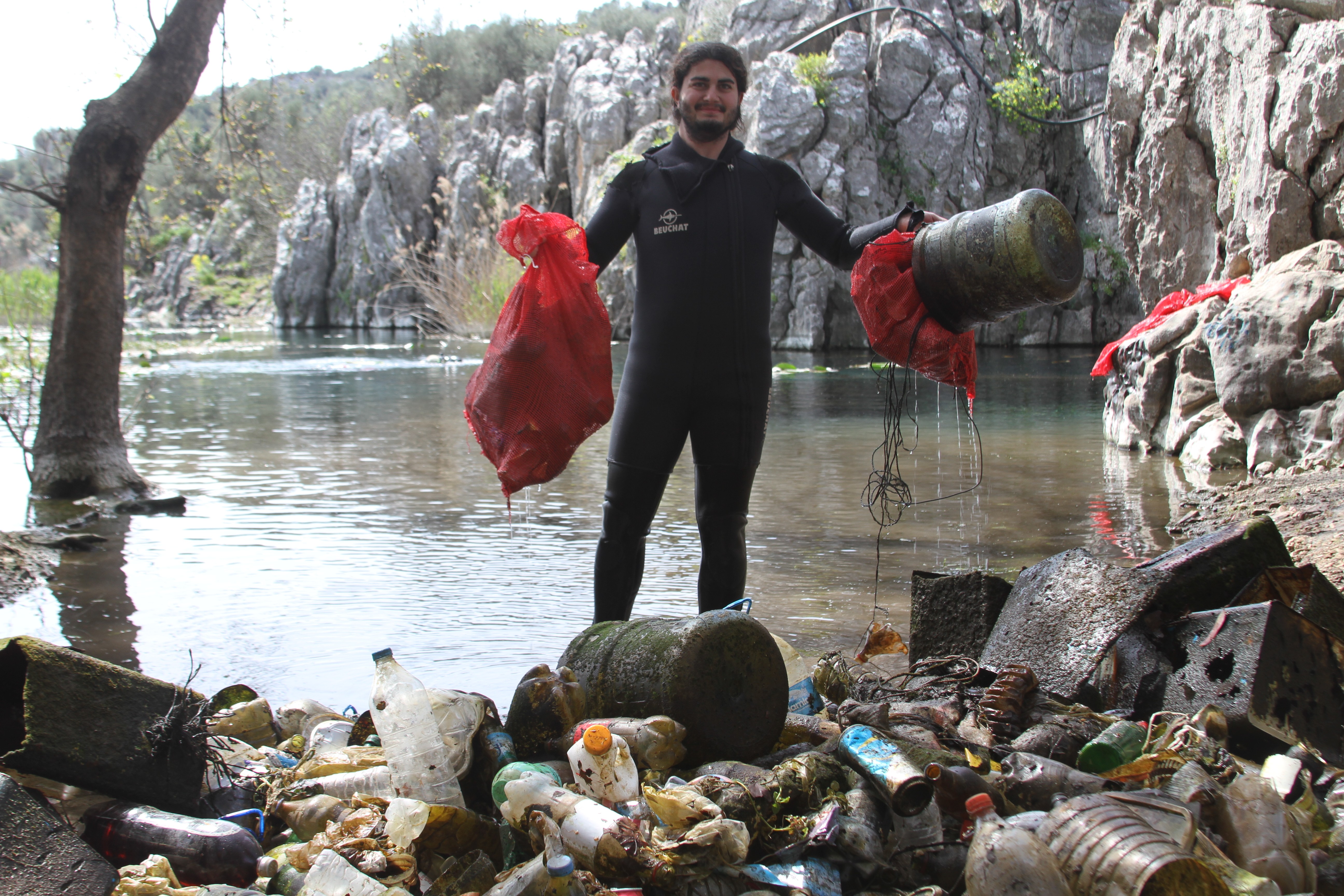 Antalya’nın içme suyu kaynaklarından Kırkgöz Göleti'nde şoke eden kirlilik görüntüleri