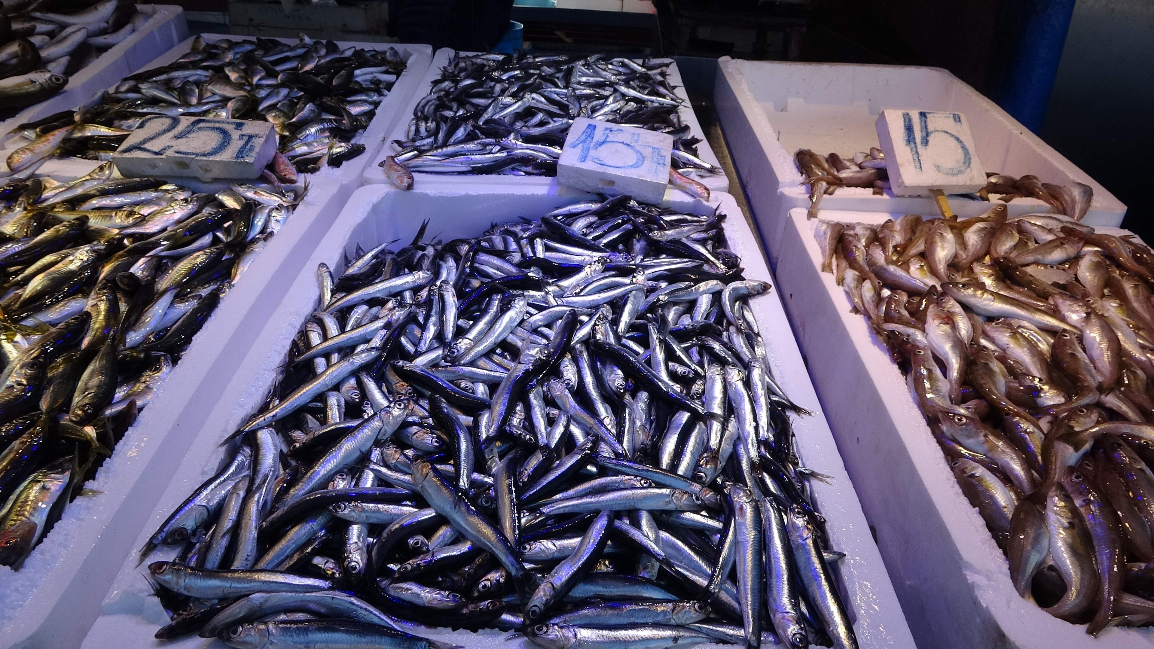 Sezonun son hamsileri tezgahlarda yerini aldı