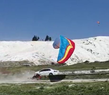 Paramotor pilotu olağanüstü kurtuluşunu anlattı
