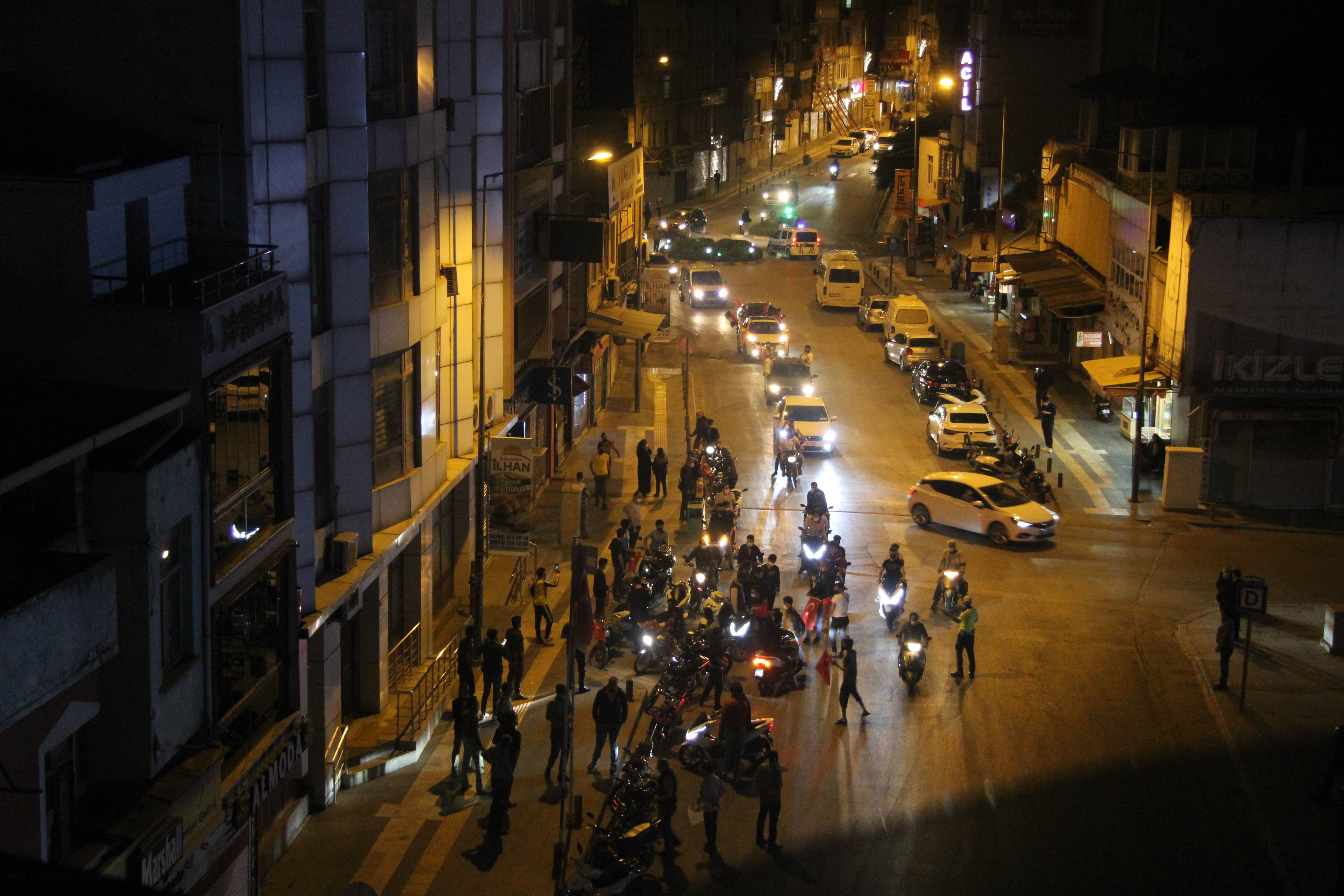 Kilis'te yaşayan Filistinliler İsrail'i protesto etti