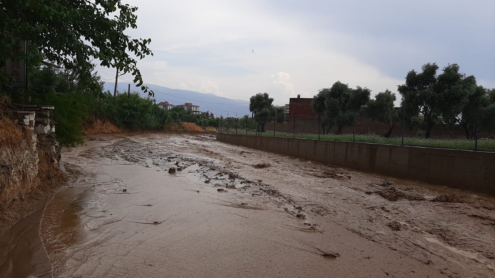 Nazilli'de sağanak yağmur etkili oldu