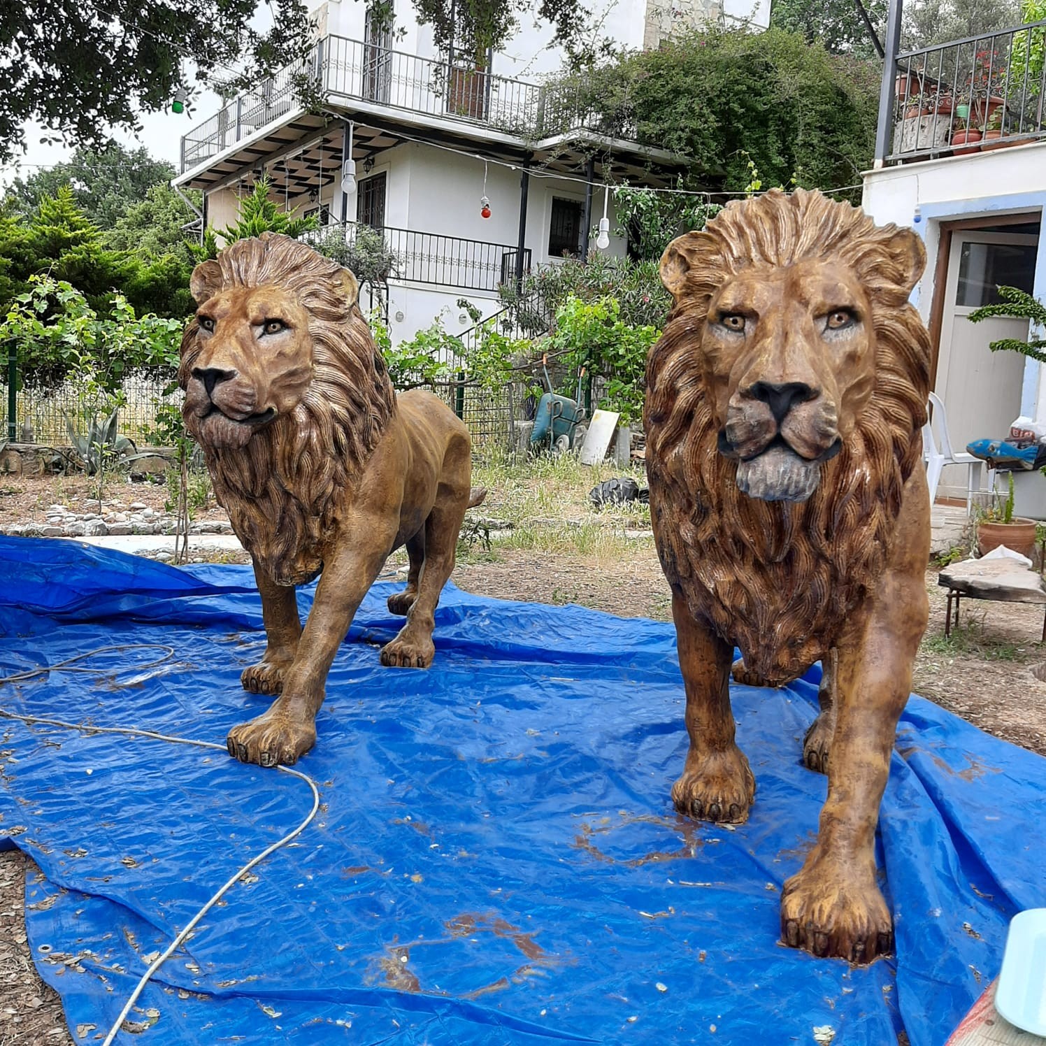 Fatih Terim evine aslan heykeli yaptırdı