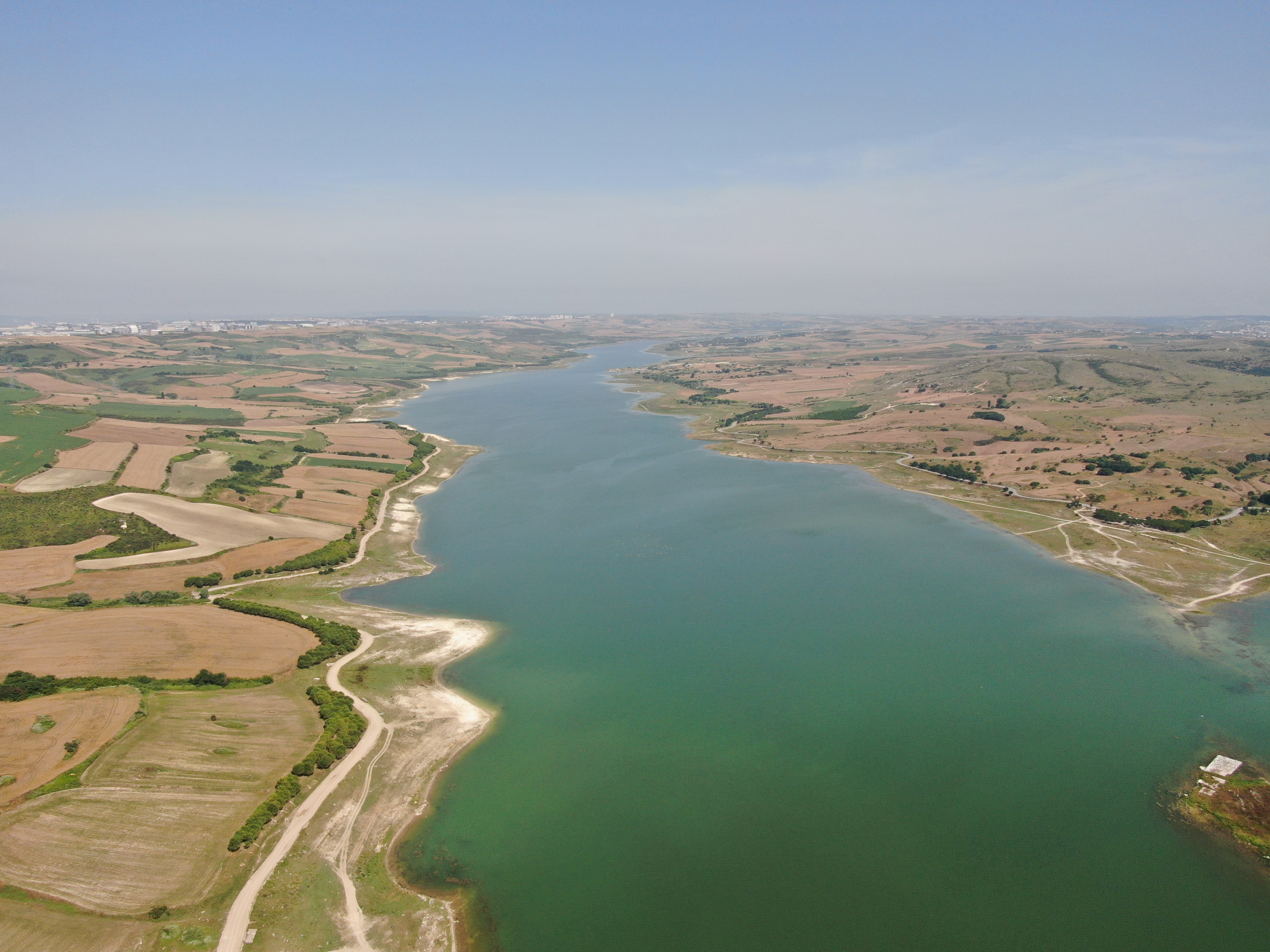 Kanal İstanbul alanında son hazırlıklar havadan görüntülendi