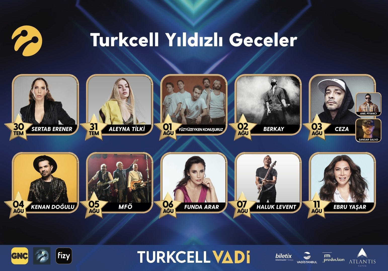 Turkcell Yıldızlı Geceler konserleri başlıyor