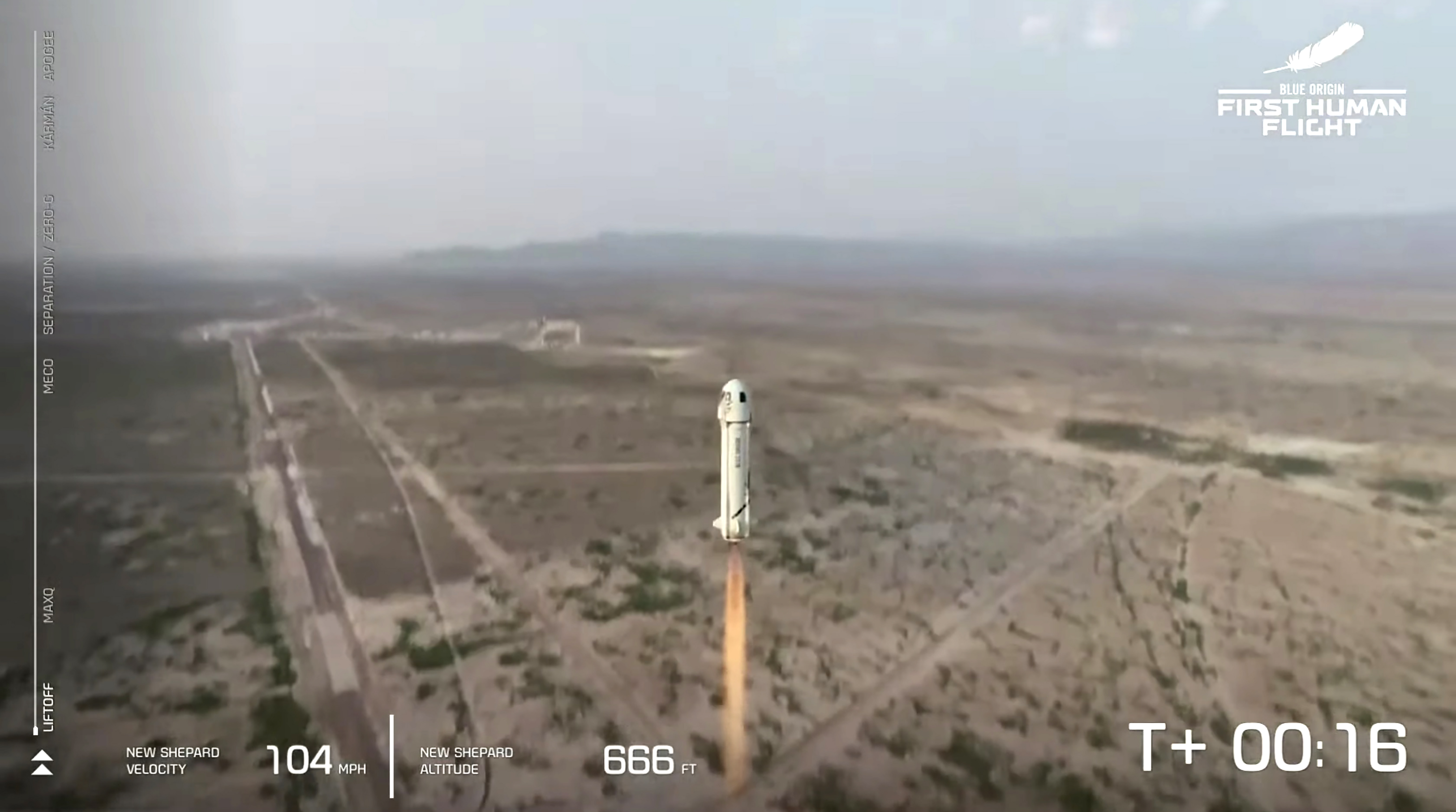 Milyarder iş insanı Jeff Bezoss uzaya çıktı