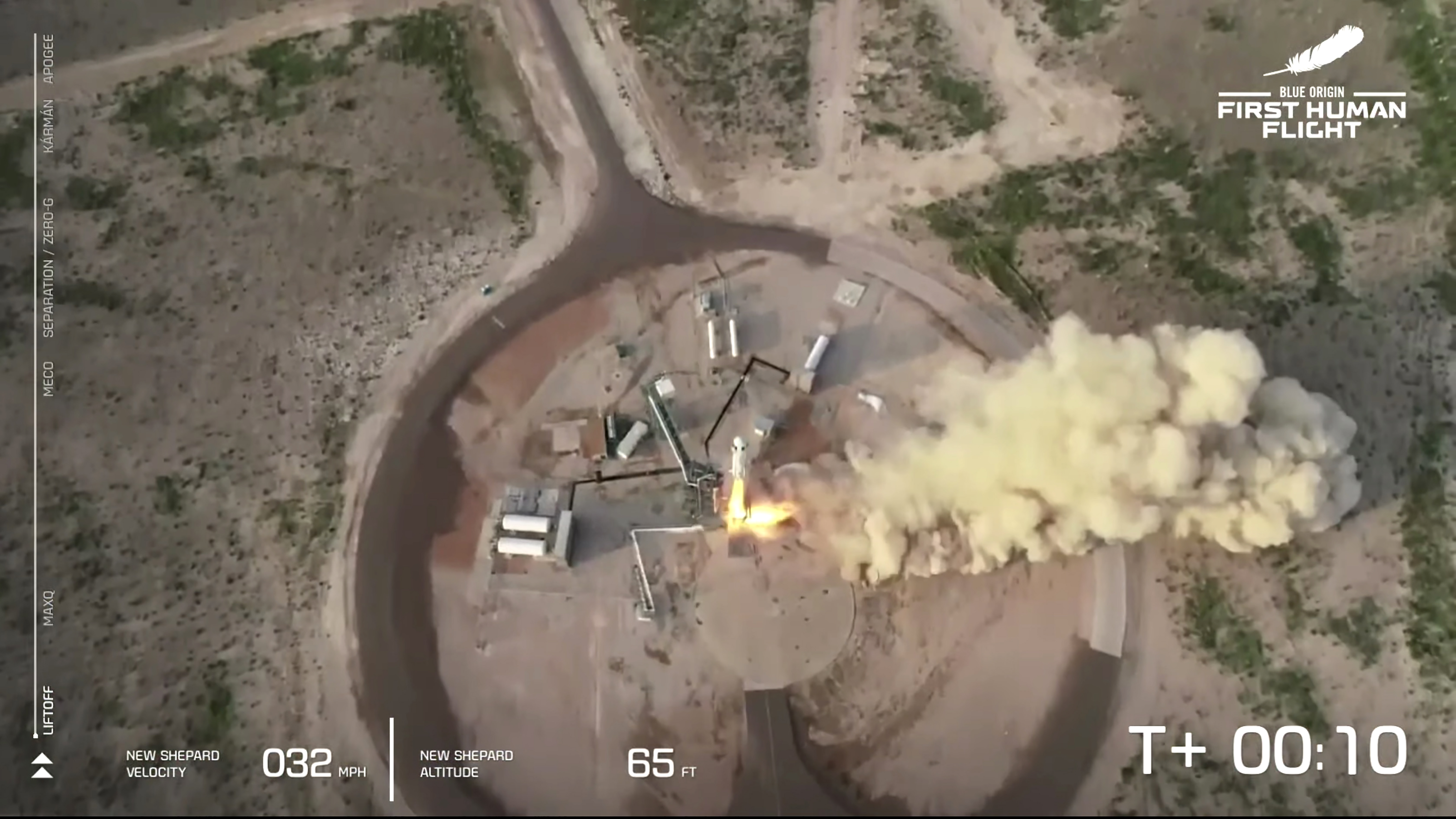 Milyarder iş insanı Jeff Bezoss uzaya çıktı