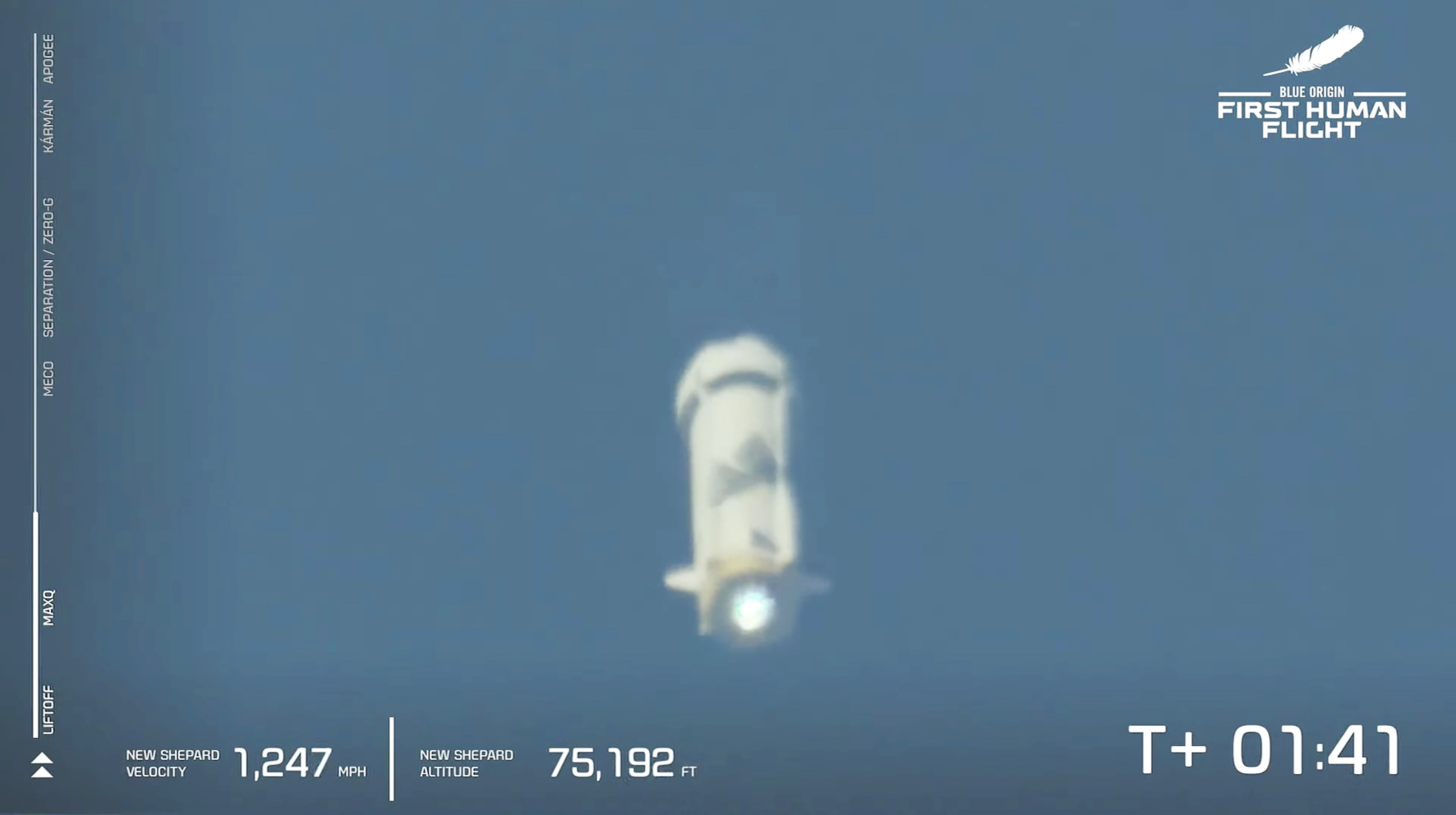 Milyarder iş insanı Jeff Bezoss uzaya çıktı