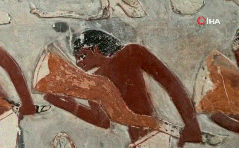 Mısır’da Sakkara antik mezarlığındaki 4 bin yıllık resimler hala tüm ihtişamını koruyor