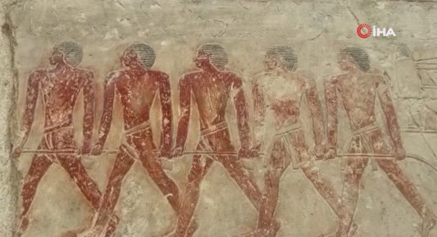 Mısır’da Sakkara antik mezarlığındaki 4 bin yıllık resimler hala tüm ihtişamını koruyor