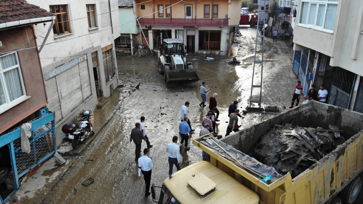 Zafer köyündeki çalışmalar havadan görüntülendi