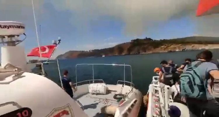 Heybeliada'da yangın sonrası tahliyeler başladı