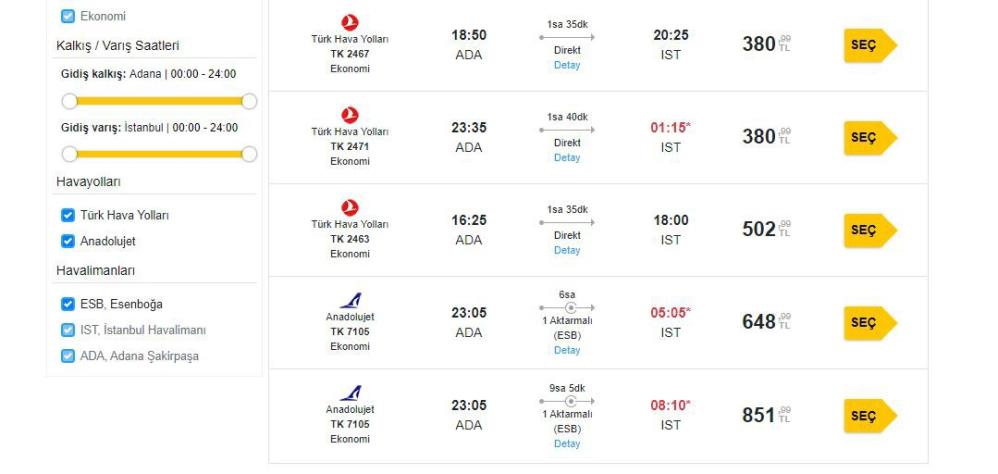 THY ve Anadolujet biletleri el yakıyor