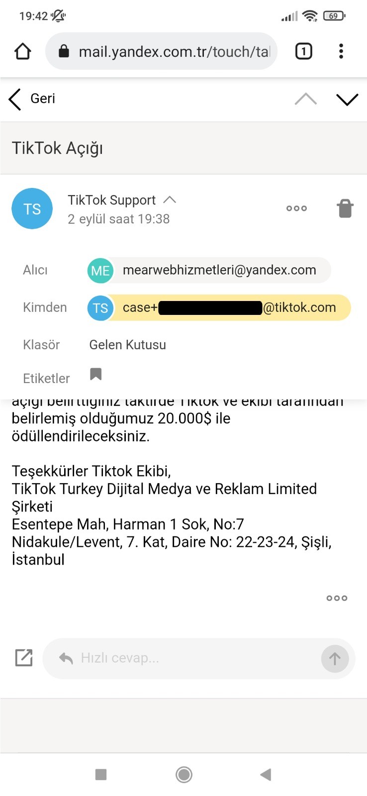 TikTok’un 20 bin dolarlık teklifini reddettiler