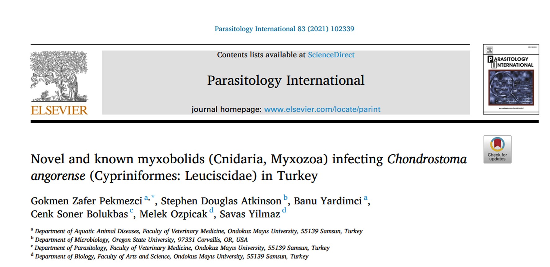OMÜ’lü bilim insanları yeni bir parazit türü keşfetti