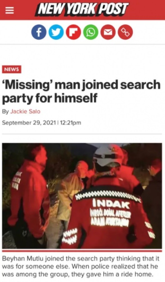 Bursa'da kendini arayan adam dünya gündeminde