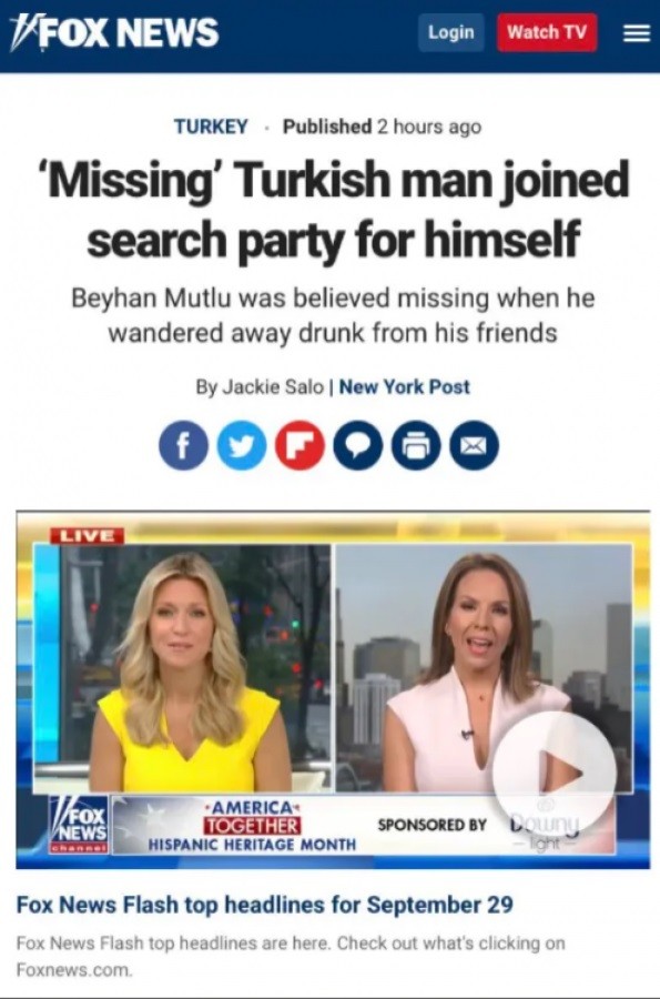 Bursa'da kendini arayan adam dünya gündeminde