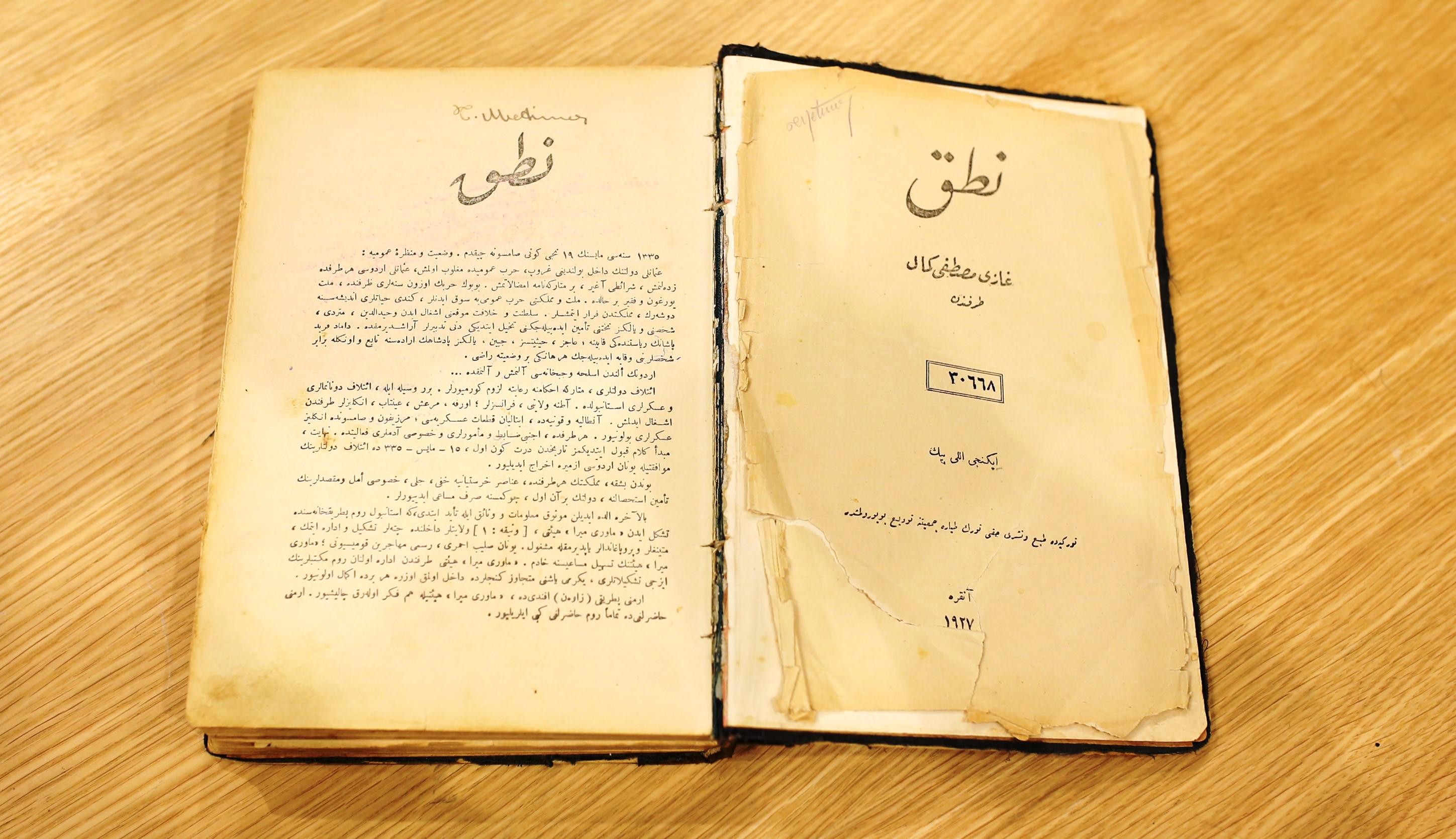 95 yıllık orijinal ‘Nutuk’ 10 Kasım’da sergilenecek