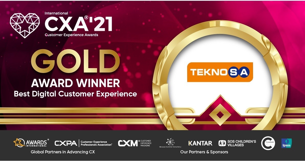 Teknosa’ya Uluslararası Müşteri Deneyimi Ödülleri’nden 4 ödül