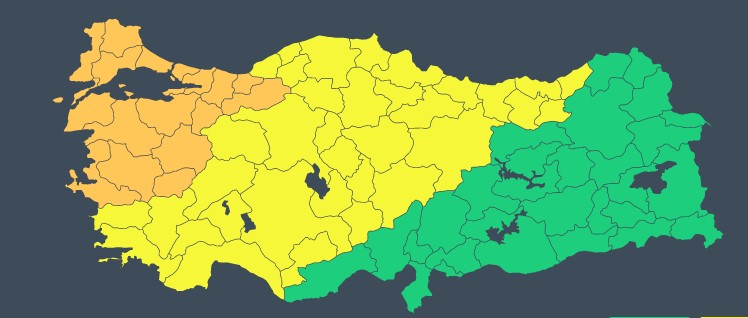 Meteorolojiden bir çok il için fırtına ve sağanak uyarısı