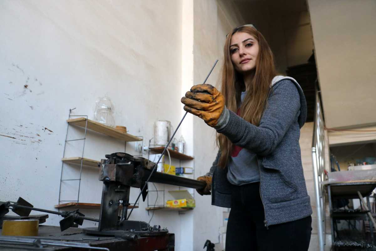 Sanayinin tek kadın ustası, erkeklere taş çıkartıyor