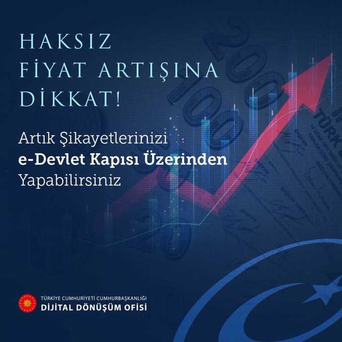 Haksız fiyat artışı şikayet bildirimi E-Devlet'te yerini aldı