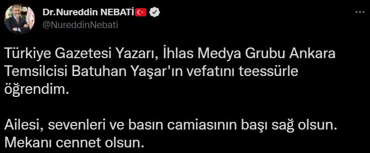 Batuhan Ağabeyimizi kaybettik