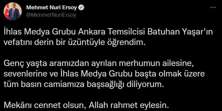 Batuhan Ağabeyimizi kaybettik