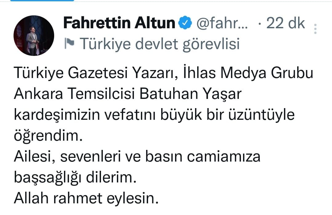 Batuhan Ağabeyimizi kaybettik
