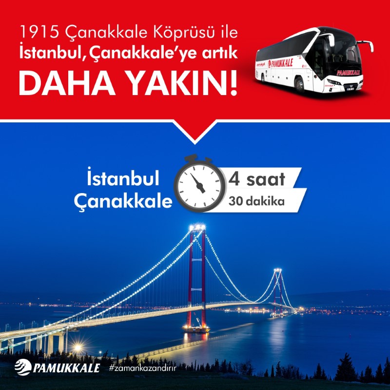 1915 Çanakkale Köprüsü ile mesafe ve zamandan tasarruf