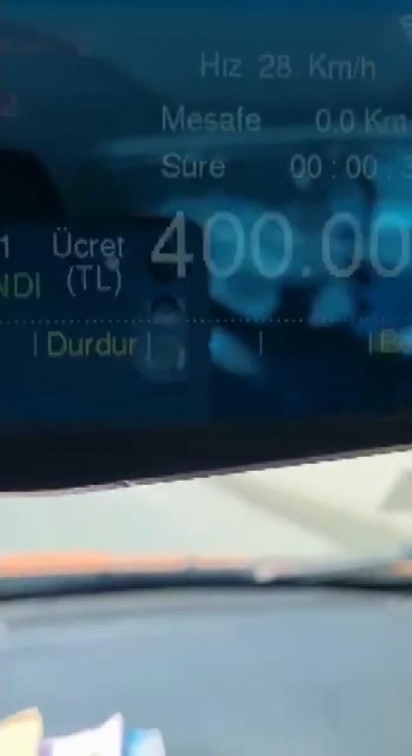 İstanbul’da taksimetre şoku: 5 dakikalık yola 435 lira ücret istedi