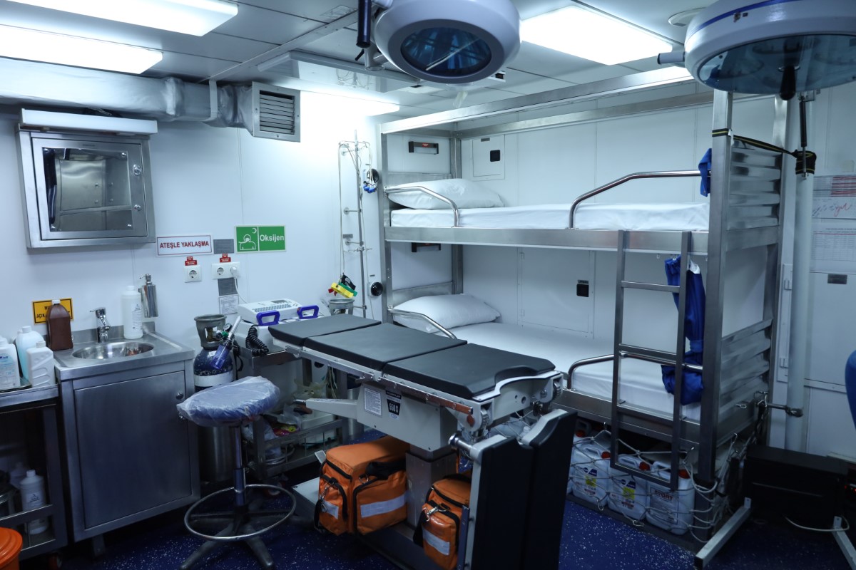 Arama kurtarma gemisi 'TCSG Güven' çalışmaları böyle görüntülendi