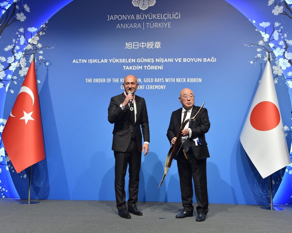 Erman Ilıcak'a Japonya'nın en yüksek devlet nişanı takdim edildi