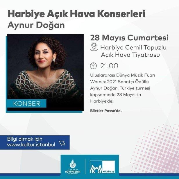 Öcalan posteri önünde konser veren Aynur Doğan, İBB organizasyonunda sahne alacak