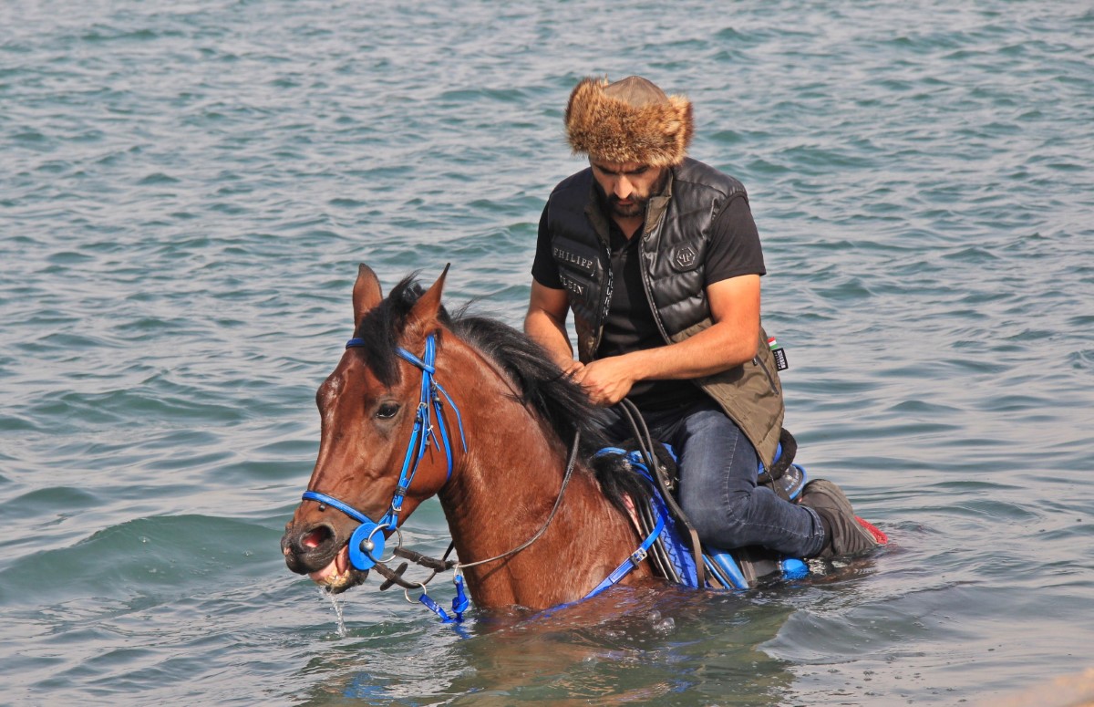 İşe atla gidiyor, sokakları onunla turluyor