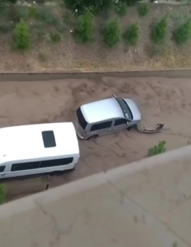 Amasya'da sel ve hortum