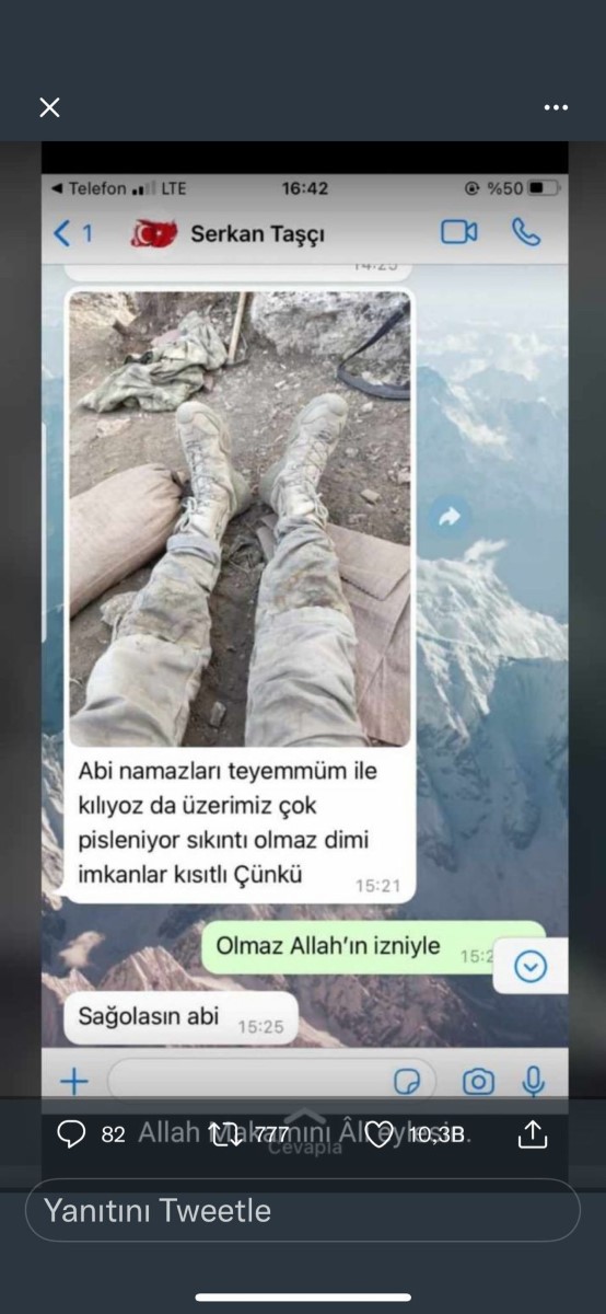 Şehitten geriye yürek burkan mesaj kaldı, o arkadaşı konuştu