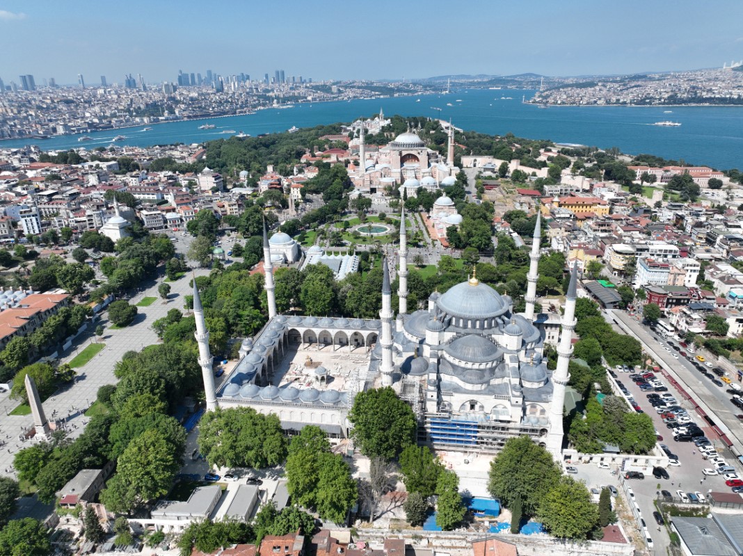 Sultanahmet Camii'nin 4 minaresinin restorasyonu tamamlandı