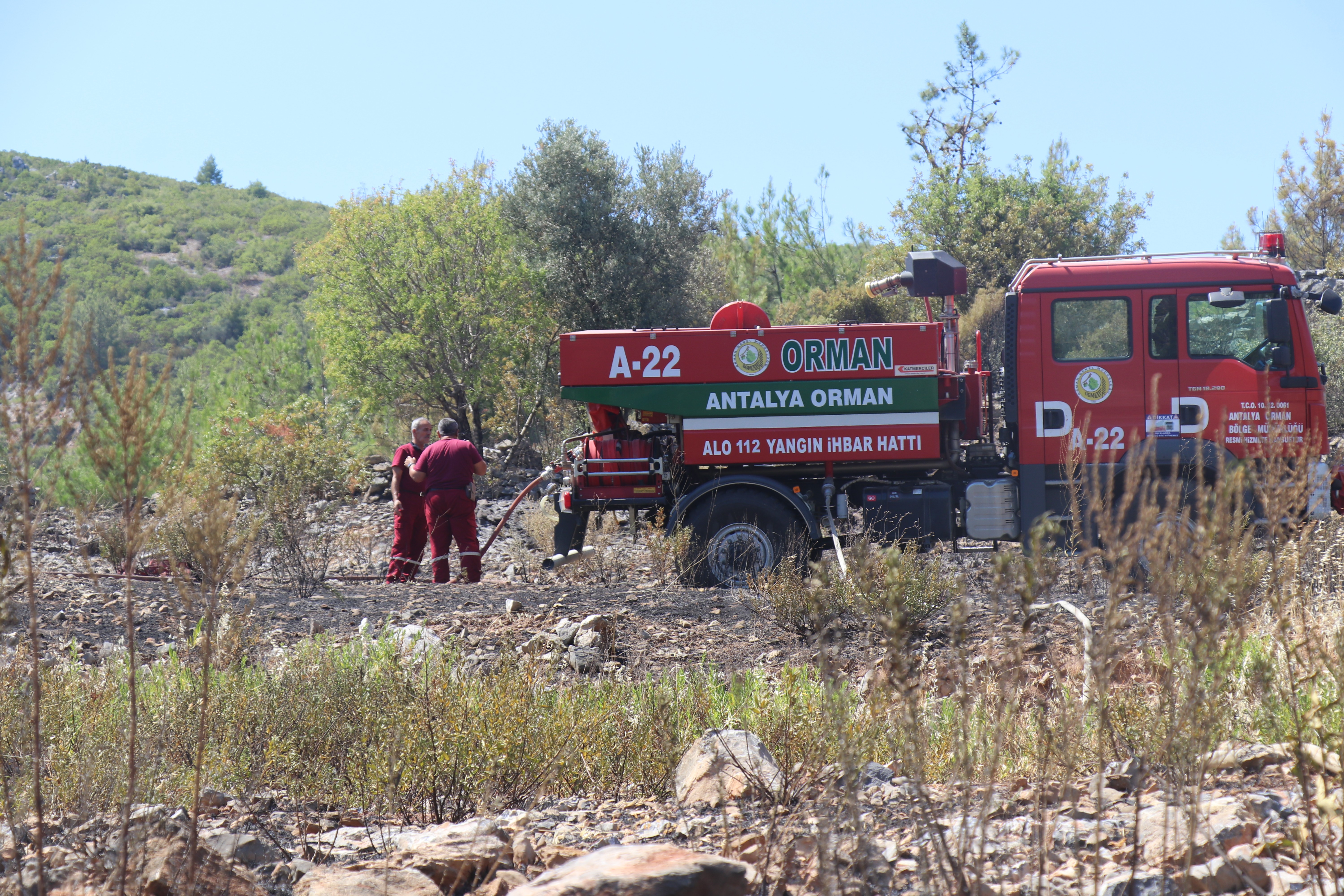 Tarladan makilik alana sıçrayan yangın ormana ulaşmadan söndürüldü