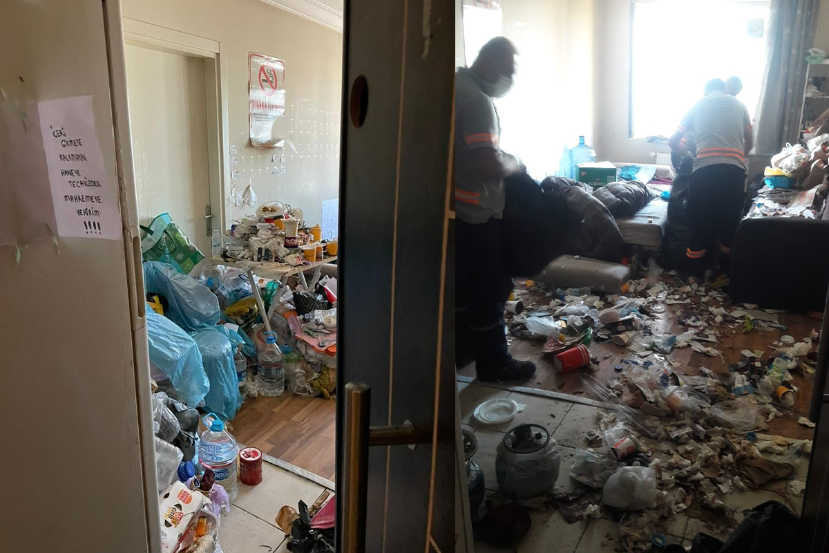 İcra ekibi çöp eve baskına gitti: Gördüklerine inanmadılar