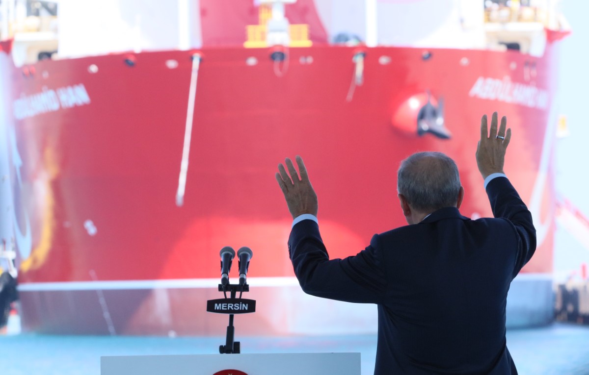 'Abdulhamid Han' Cumhurbaşkanı Erdoğan'ın katıldığı törenle Akdeniz'e uğurlandı