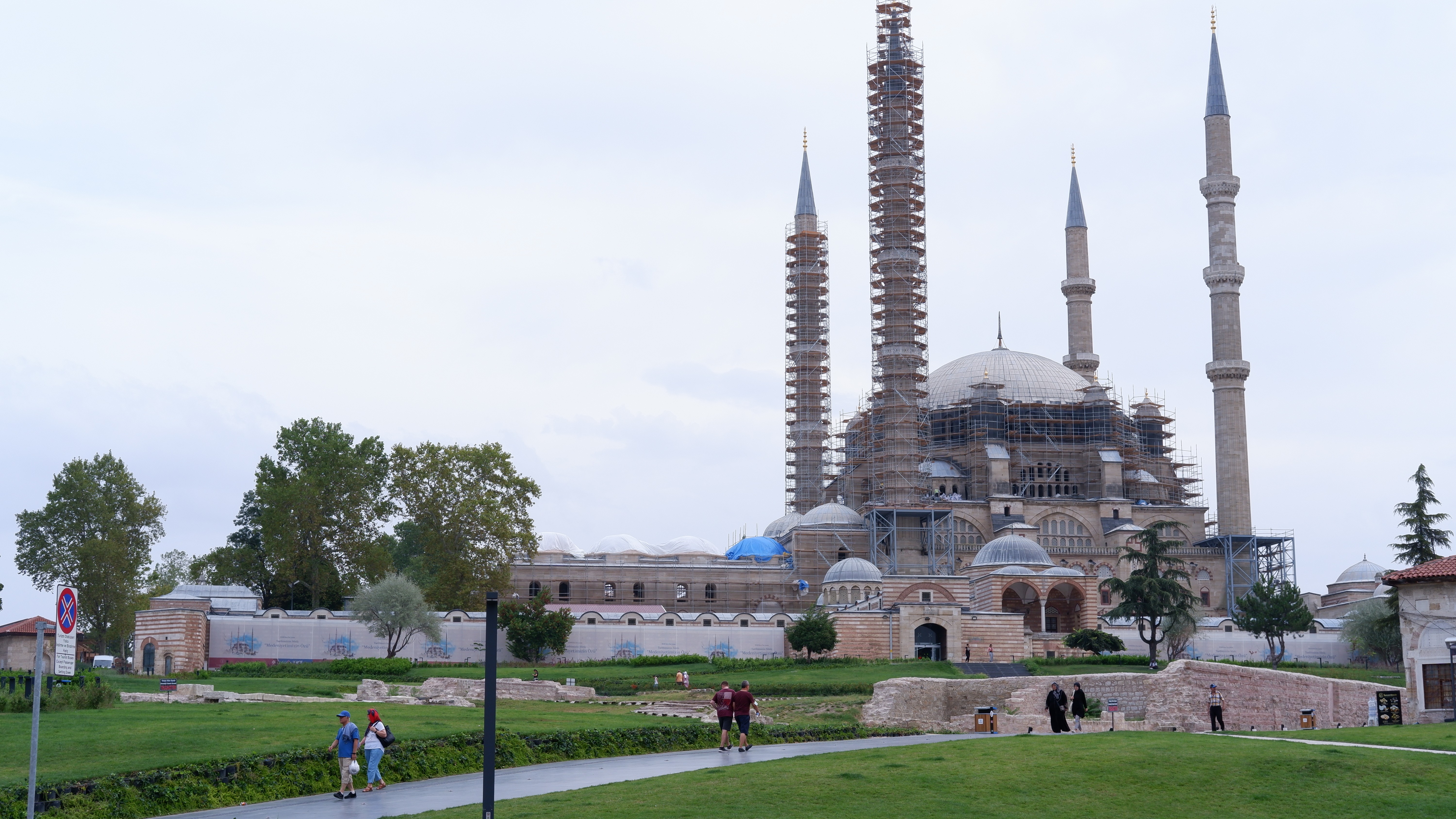 Edirne Selimiye Camii’nde restorasyon çalışmaları sürüyor