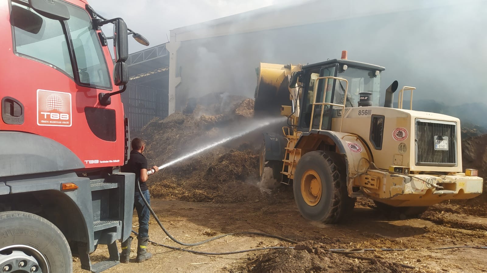 Gemerek'te korkutan yangın