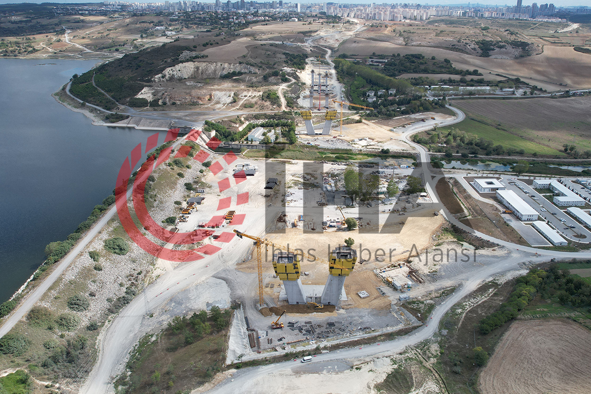 Kanal İstanbul’un ilk köprüsünün ayakları yükseldi