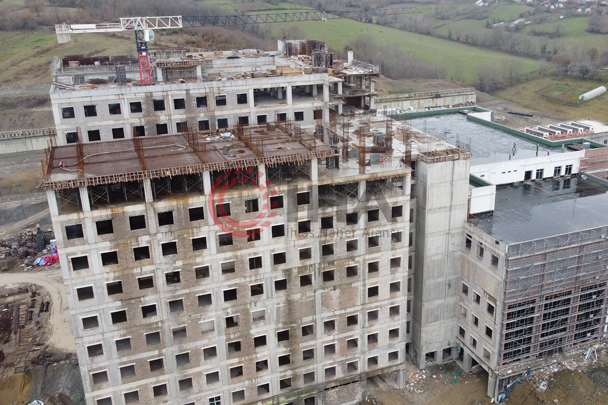 400 Yataklı Bartın Devlet Hastanesi inşaatında sona yaklaşıldı İhlas