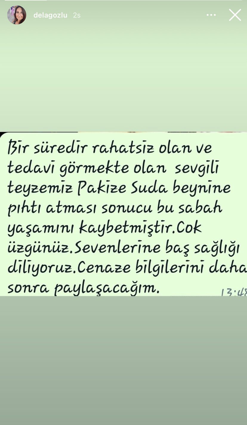 Oyuncu ve yazar Pakize Suda hayatını kaybetti