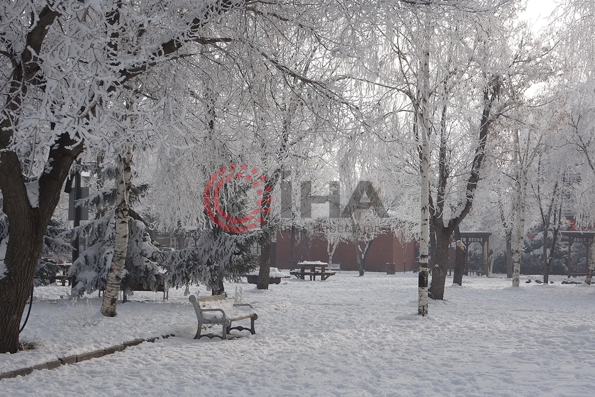 Ardahan buz kesti, havaya serpilen sıcak su bile dondu